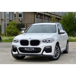 Накладка сплиттер на передний бампер на BMW X3 G01 M-Pack